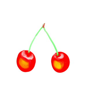 油彩初心者が光沢ブラシで、サクランボを描く 油彩①